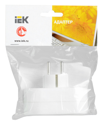 Сетевой разветвитель IEK Т-01/02 (2 розетки) белый (блистер)