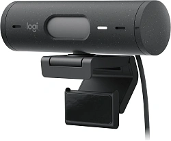 Камера Web Logitech HD Webcam Brio 500 черный 4Mpix (1920x1080) USB Type-C с микрофоном (960-001424)