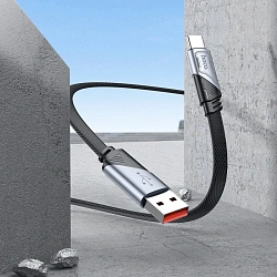 Кабель Hoco U119 5A Machine charging data cable Type-C 05007 USB (m)-USB Type-C (m) 1.2м черный