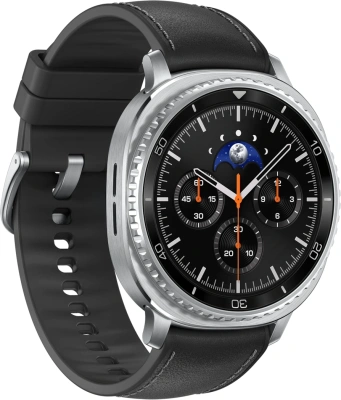 Смарт-часы Samsung Galaxy Watch 8 Classic LTE 46мм 1.34" Super AMOLED корп.серебристый рем.черный (SM-L505FZKACAU)