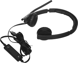 Наушники с микрофоном Logitech H650E черный 1.1м накладные оголовье (981-000519)