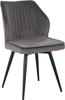 Стул для дома Бюрократ CH-K5_SP_2 с повор.мех. комплект 2шт т.серый Holland 18 металл черный на ножках (CH-K5_1/SP/HL18_2)