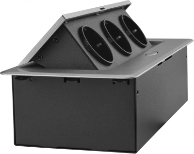 Розетка Cactus CS-SOCKET-EU3-GYBK для столешницы 26.5x11.8x6.5см серый