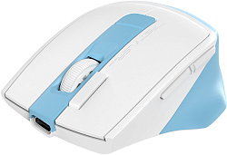 Мышь A4Tech Fstyler FG45CS Air голубой/белый оптическая 2000dpi silent беспров. USB для ноутбука 7but (FG45CS AIR USB (LCY BLUE))