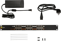 Патч-панель Lanmaster LAN-PP12-POE/A1 19" 1U 12xRJ45 кат.5E UTP