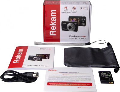 Фотоаппарат Rekam Presto zoom 850 bl черный 21Mpix 2.7" 1080p SDHC/MMC CMOS IS el/Li-Ion