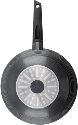 Сковорода ВОК (WOK) Rondell Kontur RDA-1489 круглая 28см покрытие: Xylan Plus ручка несъемная (с крышкой) графитовый