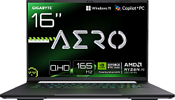 Ноутбук Gigabyte Aero X16 1WH Ryzen AI 7 350 32Gb SSD1Tb NVIDIA GeForce RTX 5070 8Gb 16" IPS QHD+ (2560x1600) Windows 11 Home silver WiFi BT Cam (1WH93KZC64DH)
