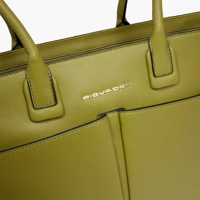 Деловая сумка женская Piquadro Ashley BD6461W134/VE с отделением для ноутбука оливковый натур.кожа