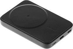 Мобильный аккумулятор Solove W12 5000mAh QC3.0/PD3.0 20W 3A USB-C беспров.зар. черный (W12 BLACK RUS)