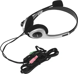 Наушники с микрофоном Sven AP-010MV черный/серебристый 2м накладные оголовье (SV-0410010MV)