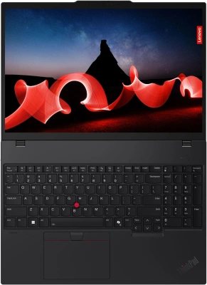 Ноутбук Lenovo ThinkPad T16 G3 Core Ultra 7 165H 32Gb SSD1Tb Intel Graphics 16" OLED WQUXGA (3840x2400) без ОС black WiFi BT Cam (21MQS7GA00)