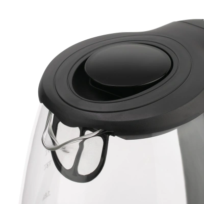 Чайник электрический Maxwell MW-1004 1.7л. 2200Вт черный/прозрачный корпус: пластик/стекло