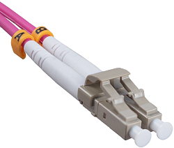 Патч-корд Cabeus OP-50-OM4-LC-LC-2M 2x50/125 OM4 LC дуплекс-LC дуплекс 2м LSZH розовый