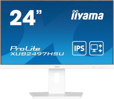 Монитор Iiyama 23.8" ProLite XUB2497HSU-W2 белый IPS LED 16:9 HDMI M/M матовая HAS Piv 300cd 178гр/178гр 1920x1080 100Hz DP FHD USB 4.9кг