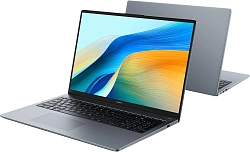 Ноутбук Huawei MateBook D 16 MCLG-X Core i5 13420H 8Gb SSD512Gb Intel UHD Graphics 16" IPS (1920x1200) Windows 11 grey space WiFi BT Cam (53014CNC)