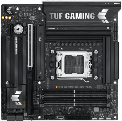 Материнская плата Asus TUF GAMING B850M-PLUS SocketAM5 AMD B850 4xDDR5 mATX AC`97 8ch(7.1) 2.5Gg RAID+HDMI+DP