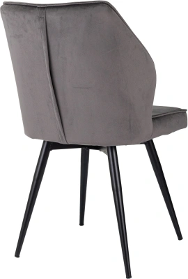 Стул для дома Бюрократ CH-K5_SP с повор.мех. т.серый Holland 18 металл черный на ножках (CH-K5_1/SP/HL18)