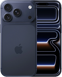 Смартфон Apple A3523 iPhone 17 Pro 256Gb темно-синий моноблок 3G 4G 1Sim 6.3" 1206x2622 iOS 26 48Mpix 802.11 a/b/g/n/ac/ax/be NFC GPS Protect