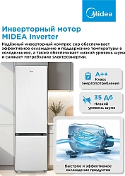 Холодильник Midea MDRB509FGF01ID 2-хкамерн. серебристый