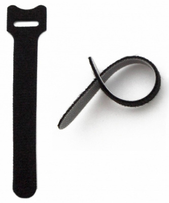 Хомут-липучка Hyperline WASN-150-BK-10 150x15мм (упак:10шт) полиамид черный