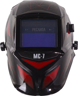 Маска сварщика Ресанта МС-7 филь.:хамел. см.экр.92x42мм черный/красный (65/101)