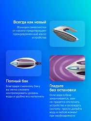 Парогенератор Philips GC9660/30 2700Вт фиолетовый/белый