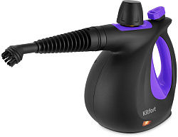 Пароочиститель ручной Kitfort КТ-9195 1050Вт черный/фиолетовый