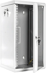 Шкаф коммутационный ЦМО (ШРН-8.255-10) настенный 8U 320x305мм пер.дв.стекл серый 255мм 8.1кг 180град. 420мм