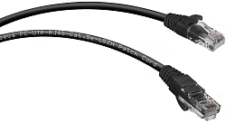 Патч-корд Cabeus PC-UTP-RJ45-CAT.5E-2M-BK-LSZH U/UTP RJ-45 вил.-вилка RJ-45 кат.5E 2м черный LSZH