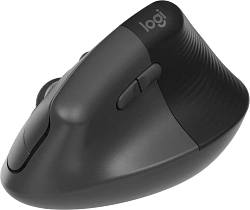Мышь Logitech Lift графитовый оптическая 4000dpi silent беспров. BT/Radio USB для ноутбука 5but (910-006485)