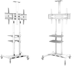 Подставка для телевизора Onkron TS1881 белый 50"-86" макс.90.9кг напольный мобильный