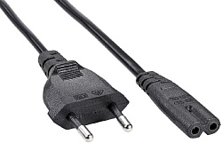 Кабель Premier 5-180 IEC C7 (2-pin) Евровилка 1.8м (5-180(0.5) 1.8) черный (Bulk)