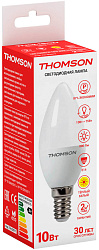 Лампа светодиодная Thomson TH-B2017 10Вт цок.:E14 свеча 220B св.свеч.бел.теп. Candle (упак.:1шт)