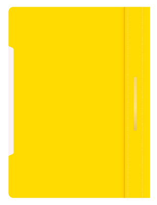 Папка-скоросшиватель Бюрократ Люкс -PSL20YEL A4 прозрач.верх.лист пластик желтый 0.14/0.18