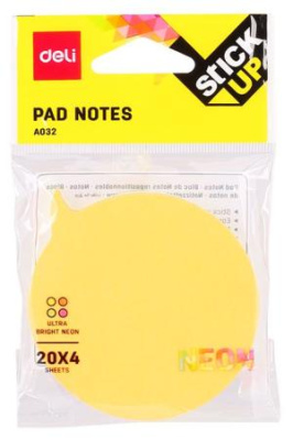 Закладки самокл. бумажные Deli EA03202 76х76мм 4цв.в упак. 20лист