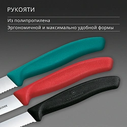 Набор ножей Victorinox Swiss Classic 6.7116.34C1 для овощей компл.:3предм. ассорти европодвес