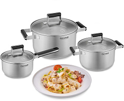 Кастрюля Rondell Bayoneta RDS-1808 5.1л. d=24см (с крышкой) стальной
