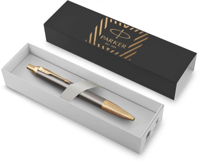Ручка шариков. Parker IM Premium Pioneers K329 (2200954) Arrow Grey GT M син. черн. подар.кор.