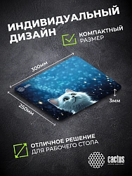 Коврик для мыши Cactus White Cat 300x250x3мм (CS-MPC-D11M)