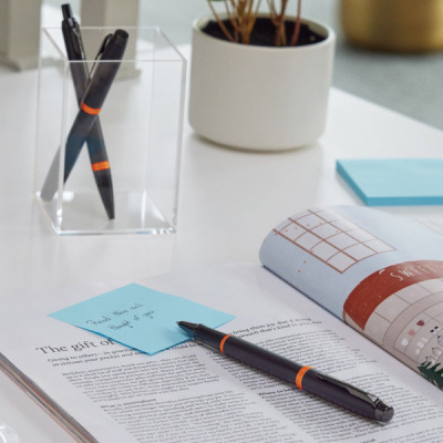 Ручка шариков. Parker IM Vibrant Rings K315 (2172946) Flame Orange PVD M син. черн. подар.кор.