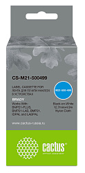Картридж ленточный Cactus CS-M21-500499 черный на белом 12.7x4.9 для Brady BMP21-PLUS, BMP21-LAB