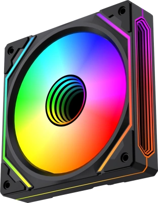 Вентилятор для корпуса Bloody BD-CF120ARGB5 LCD ARGB 120х120x25 черный 4-pin 26дБ (BD-CF120ARGB5-BK) Ret