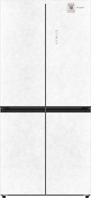 Холодильник Weissgauff WCD 450 White Rock Glass NoFrost Inverter 3-хкамерн. белый