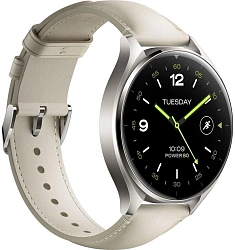 Смарт-часы Xiaomi Watch 2 1.43" AMOLED корп.серый рем.белый разм.брасл.:140-210мм (BHR9306GL)
