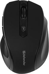 Мышь Defender Ultra MM-315 черный оптическая 1600dpi беспров. USB 5but (52315)
