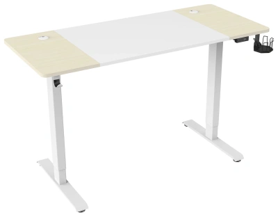 Стол для компьютера Cactus CS-EDL-WWD с электроприводом столешница МДФ белый дуб молочный каркас белый (CS-EDL-WWD)