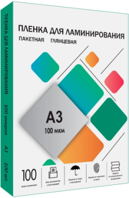 Пленка для ламинирования Heleos 100мкм A3 (100шт) глянцевая 303x426мм LPA3-100