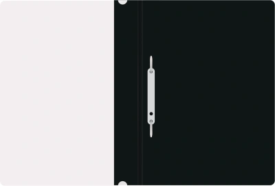 Папка-скоросшиватель Silwerhof Eco A4 прозрач.верх.лист пластик черный 0.11/0.13