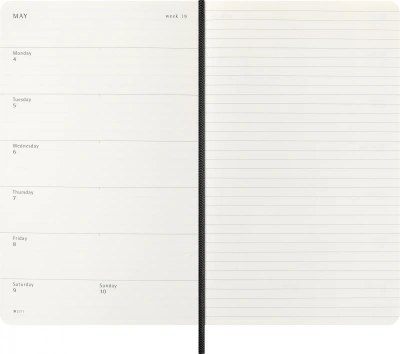 Еженедельник Moleskine CLASSIC SOFT WKNT Large 130х210мм 144стр. мягкая обложка черный